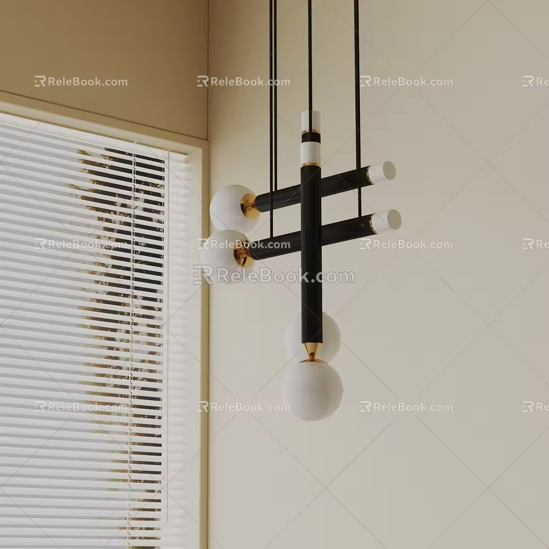 Modern chandelier 3d model
