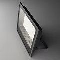 Black Frame LED Floodlight With Metal Housing And Grid Panel For Outdoor Use
