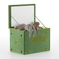 Modern Plush Toy Rabbit Toy Storage Box Gift Box Toy Box Storage Box Box 3d model