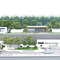 Modern Entrance Gate Design With White Wall Greenery And Car In Front
