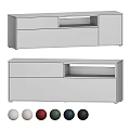 Modern TV Stand With Drawers Open Shelf And Multiple Color Options 3d model