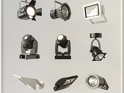 Decorative Spotlights With Various Modern Designs For Home Interior Lighting 3d model