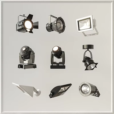 Decorative Spotlights With Various Modern Designs For Home Interior Lighting 3d model