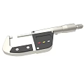 Precision Digital Micrometer Measuring Tool With Electronic Display And Colored Buttons