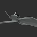 Gray Fighter Jet 3D Model With Long Wings And Aerodynamic Design 3d model