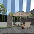 Modern Detached Villa With Glass Facade Balconies Lush Trees And Green Surroundings