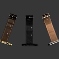 Stylish Watches With Gold Black Silver Dials And Brown Black Leather Straps