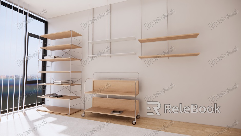 Storage Rack Simple Wooden Metal Storage Rack Modern Post-Modern Bauhaus Popular model