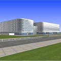 Multi-storey office building SU model 3d model