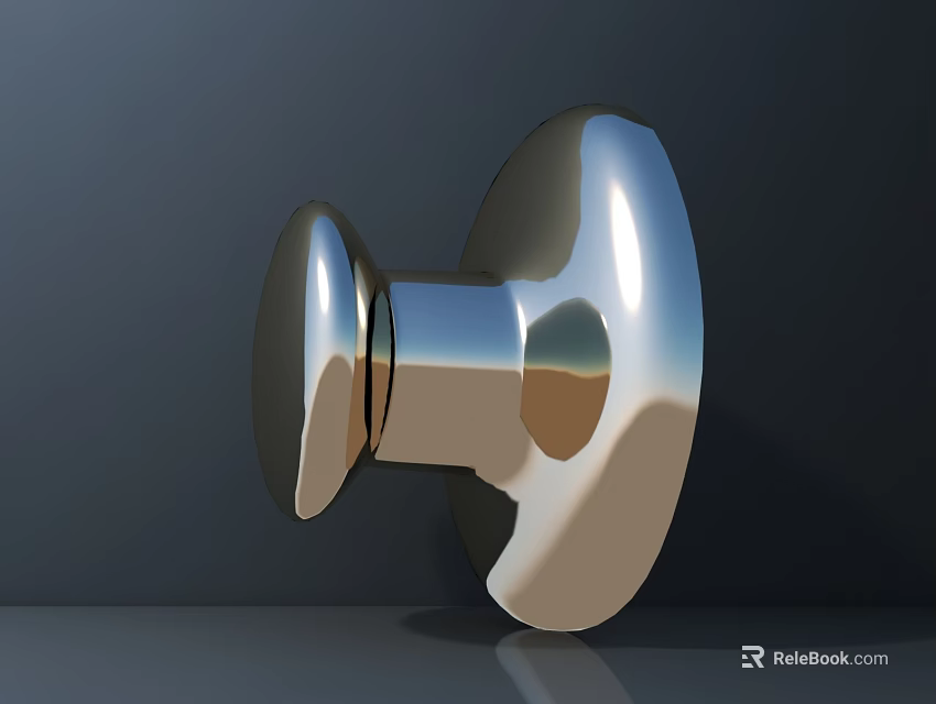 Shiny Metal Hardware Tool Knob Featuring Reflective Surface For Home Applications 3d model