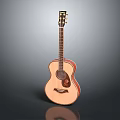 Acoustic Guitar With Wooden Body And Steel Strings For Music Lovers