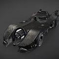 Futuristic Black Bat Inspired Car With Sleek Armored Design And Unique Headlights