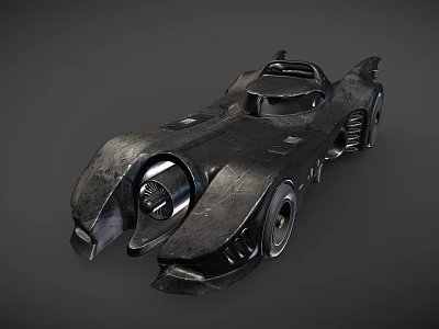 Futuristic Black Bat Inspired Car With Sleek Armored Design And Unique Headlights 3d model