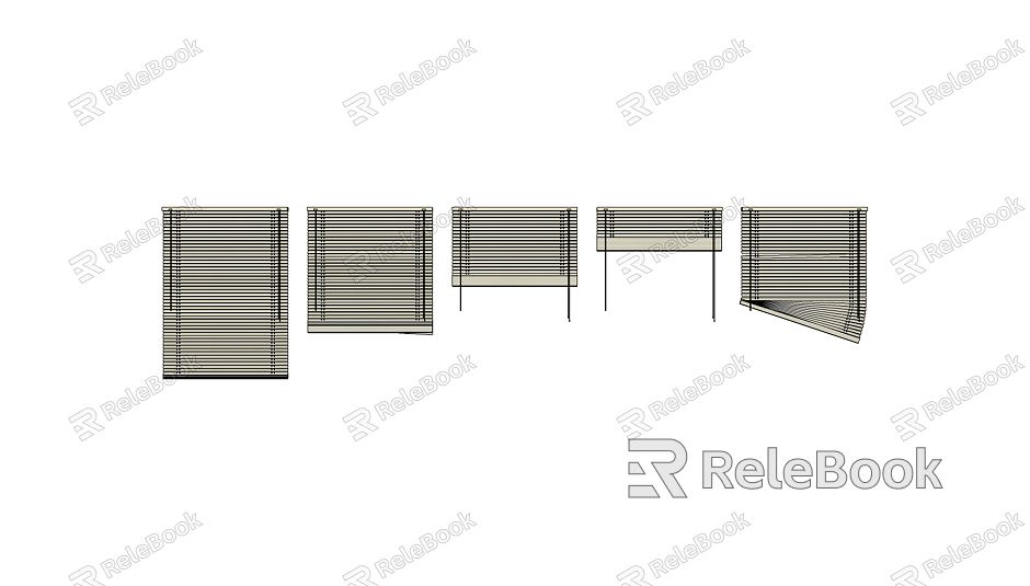 Modern venetian blinds curtain combination model