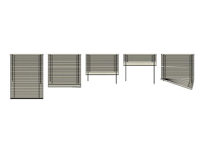 Modern venetian blinds curtain combination model