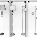 Modern White And Gold Floor Lamps With Minimalist Design And Decorative Bases