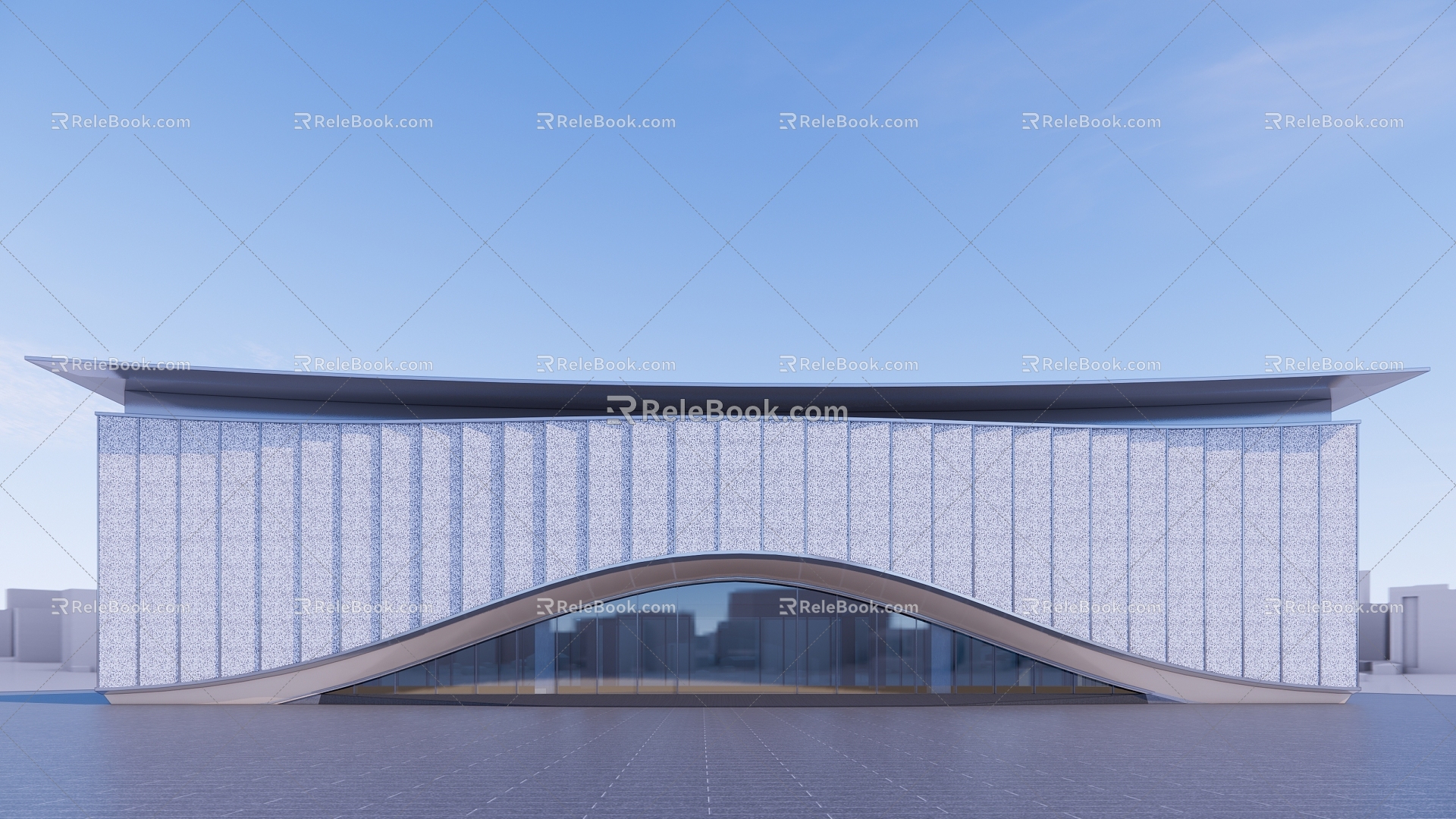 Modern Pavilion Architectural Features Art Exhibition Center Architecture 3d model