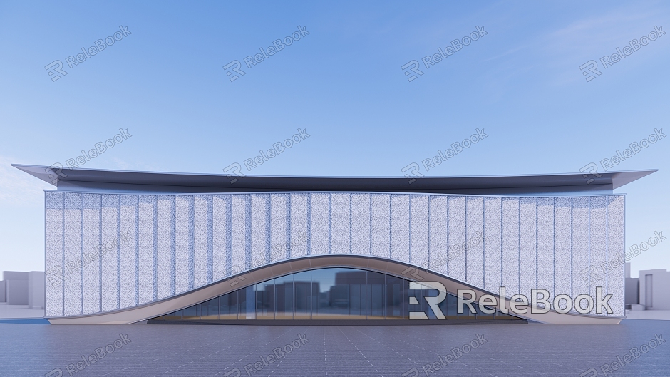 Modern Pavilion Architectural Features Art Exhibition Center Architecture model