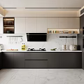 Modern Kitchen Interior Design With Marble Countertop Cabinets And Appliances