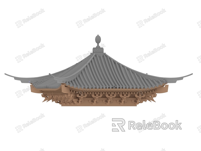 Chinese Eaves Roof Eaves Hanging Mountain model