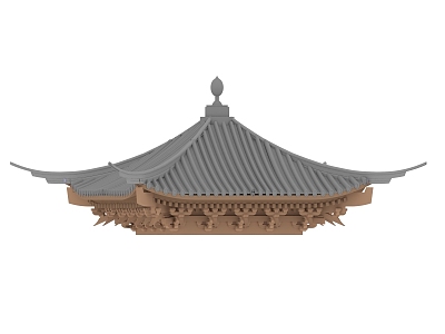 Chinese Eaves Roof Eaves Hanging Mountain 3d model