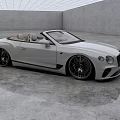 White Luxury Convertible Car With Beige Seats Large Alloy Wheels In Minimalist Indoor Space