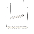 Modern glass chandelier strip lamp 3d model