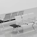 Modern Public Chairs in Various Colors Arranged in Indoor Space with Smooth Floor Reflection