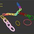 Elegant Jewelry Pieces With Golden Chain Silver Chain And Circular Metal Rings