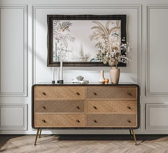 Modern Side Cabinet Decorative Cabinet Side Cabinet 3d model