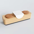 Modern Wooden Banquette Sofa with Brown Cushions and White Backrest Design