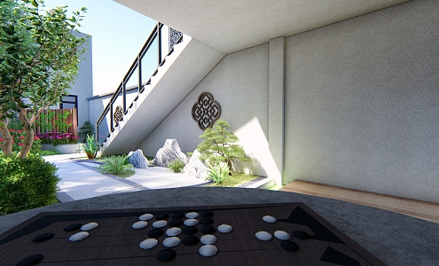 New Chinese Garden 3d model