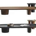 Baxter Coffee Table Combination Middle and Ancient Style Tea Table Combination Wood Ornaments 3d model
