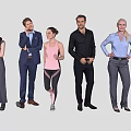 Many characters 3d model