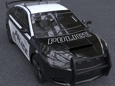 Skull Horse Police Car Edition Round Prototype Mitsubishi evox Car 3d model