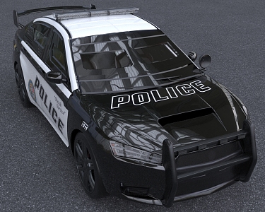 Skull Horse Police Car Edition Round Prototype Mitsubishi evox Car 3d model