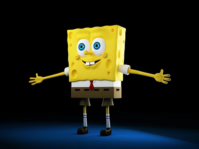 modern toy spongebob 3d model