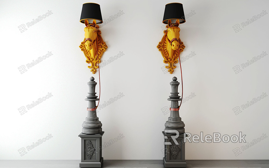 European-style special-shaped wall lamp horse headlight model