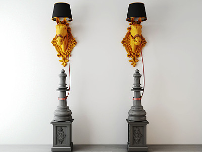 European-style special-shaped wall lamp horse headlight model