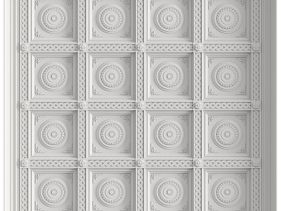 American Style Simple Ceiling 3d model