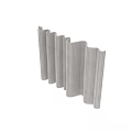 Modern Gray Background Wall With Vertical Pleated Stripes And Textured Design