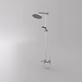 Contemporary Chrome Shower System with Overhead Rain Shower and Handheld Sprayer