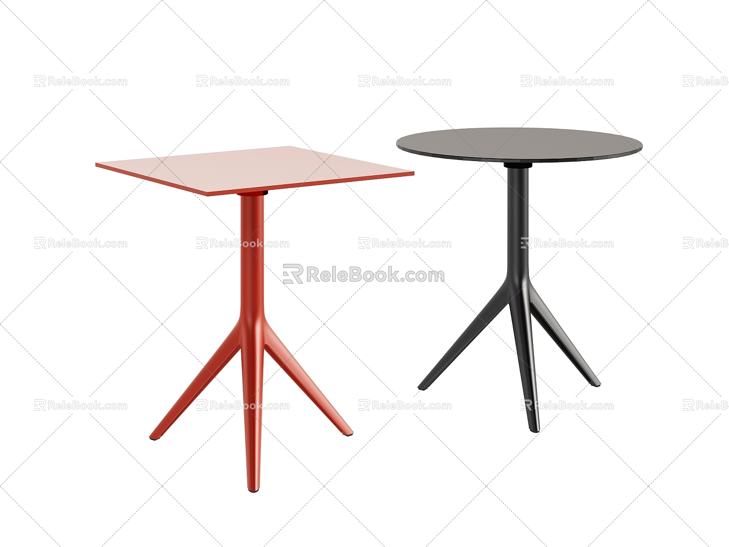 Table set simple atmosphere elegant 3d model