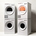 Modern washing machine washing and drying machine 3d model