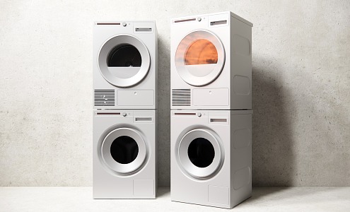 Modern washing machine washing and drying machine 3d model