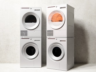 Modern washing machine washing and drying machine 3d model