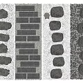Modern Green Slab Path Stone Path Slab Ting Step 3d model