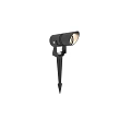 Black Metal Outdoor Garden Spotlight With Ground Stake For Lawn Lighting
