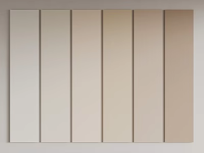 Wall Panels In Gradient Neutral Color Shades For Interior Design 3d model