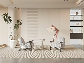 Modern leisure sofa combination leisure chair 3d model